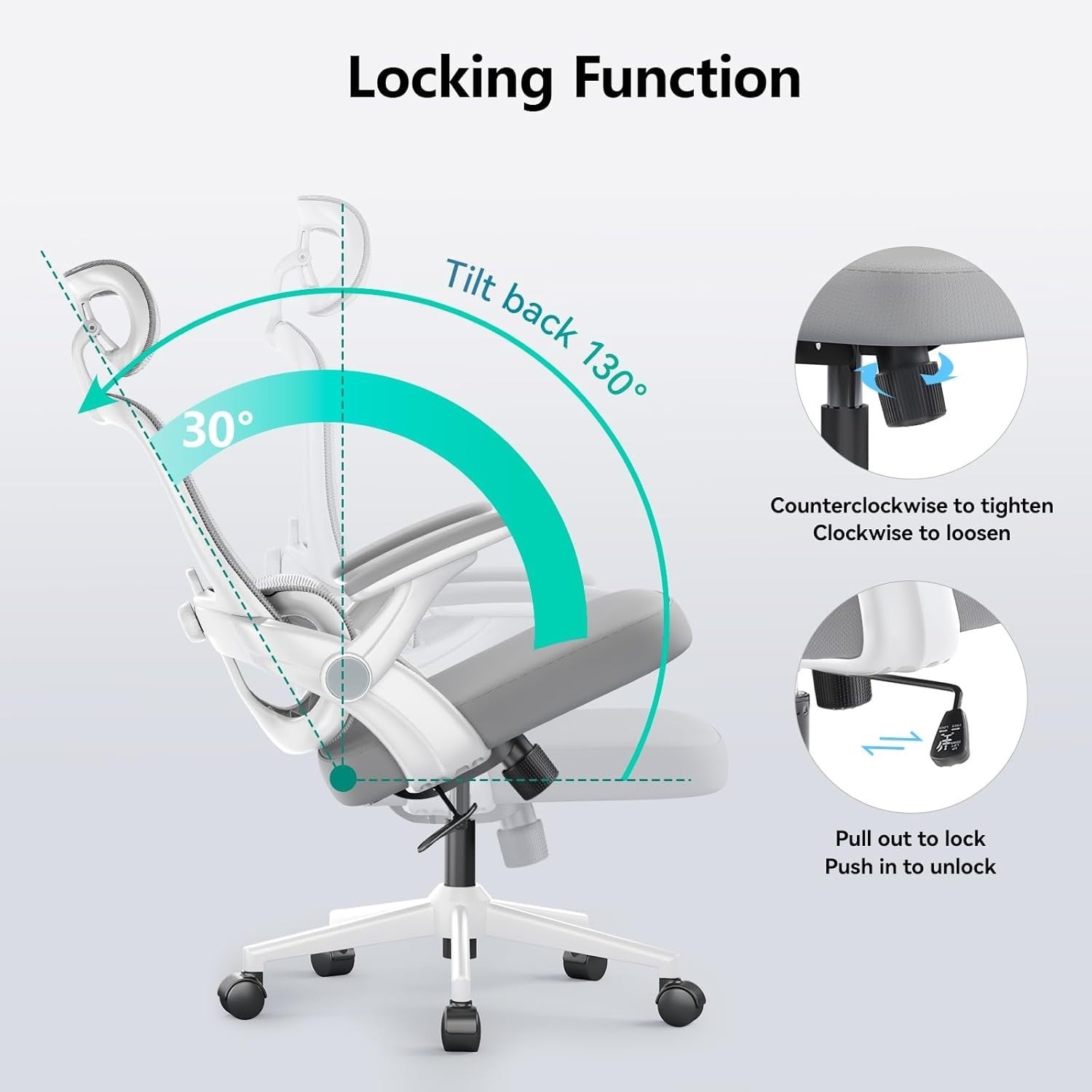Ergonomic Mesh Office Chair Tall People Adjustable Lumbar Flip-Up Arms 300lb Sup