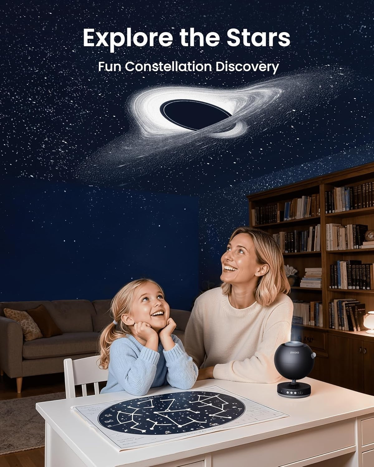 Galaxy Star Projector Planetarium Light HD Disc Sleep Kids Gift