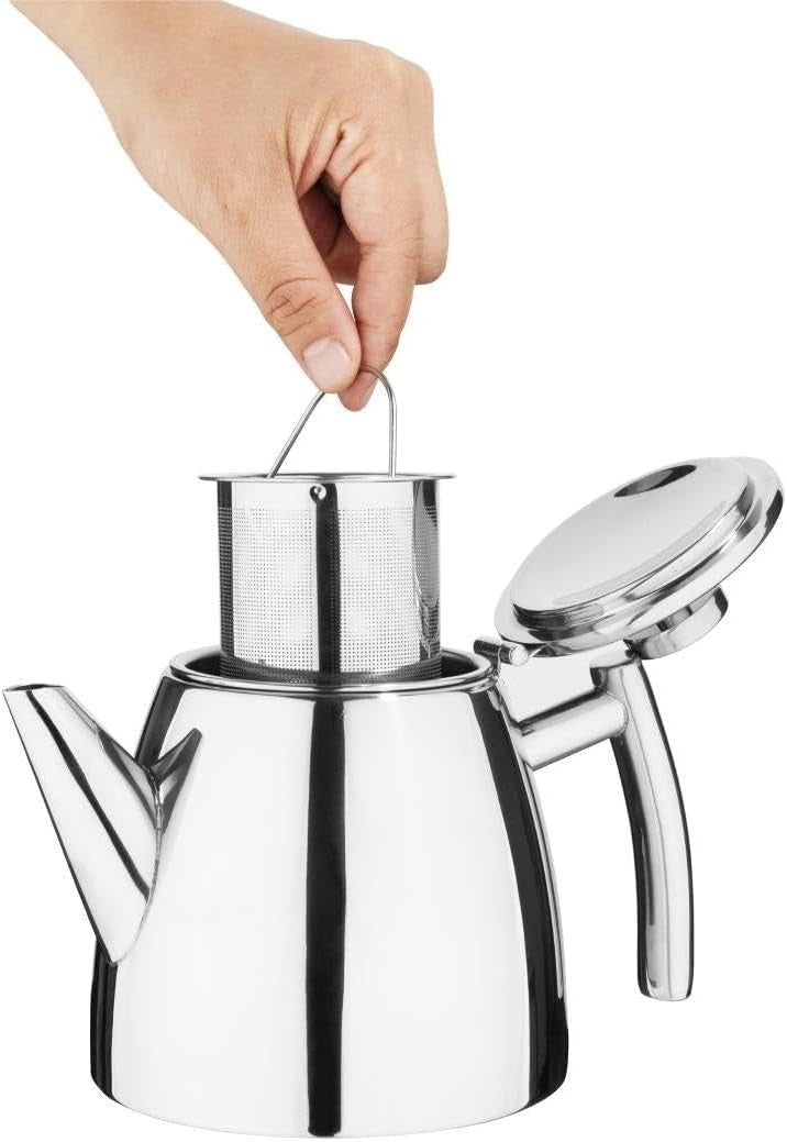 Insulated Stainless Steel Teapot 600ml Tea Pot Infuser Filter Lid