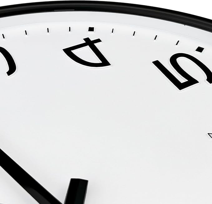 Extra Large 16 Inch Silent Wall Clock Modern White Easy-Read Quartz Home Office