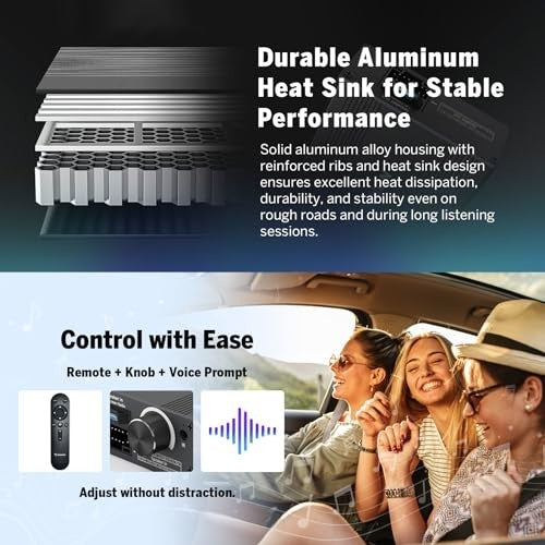 4CH DSP A303 Digital Amplifier EQ Mode Car Stereo Power Plug 12V