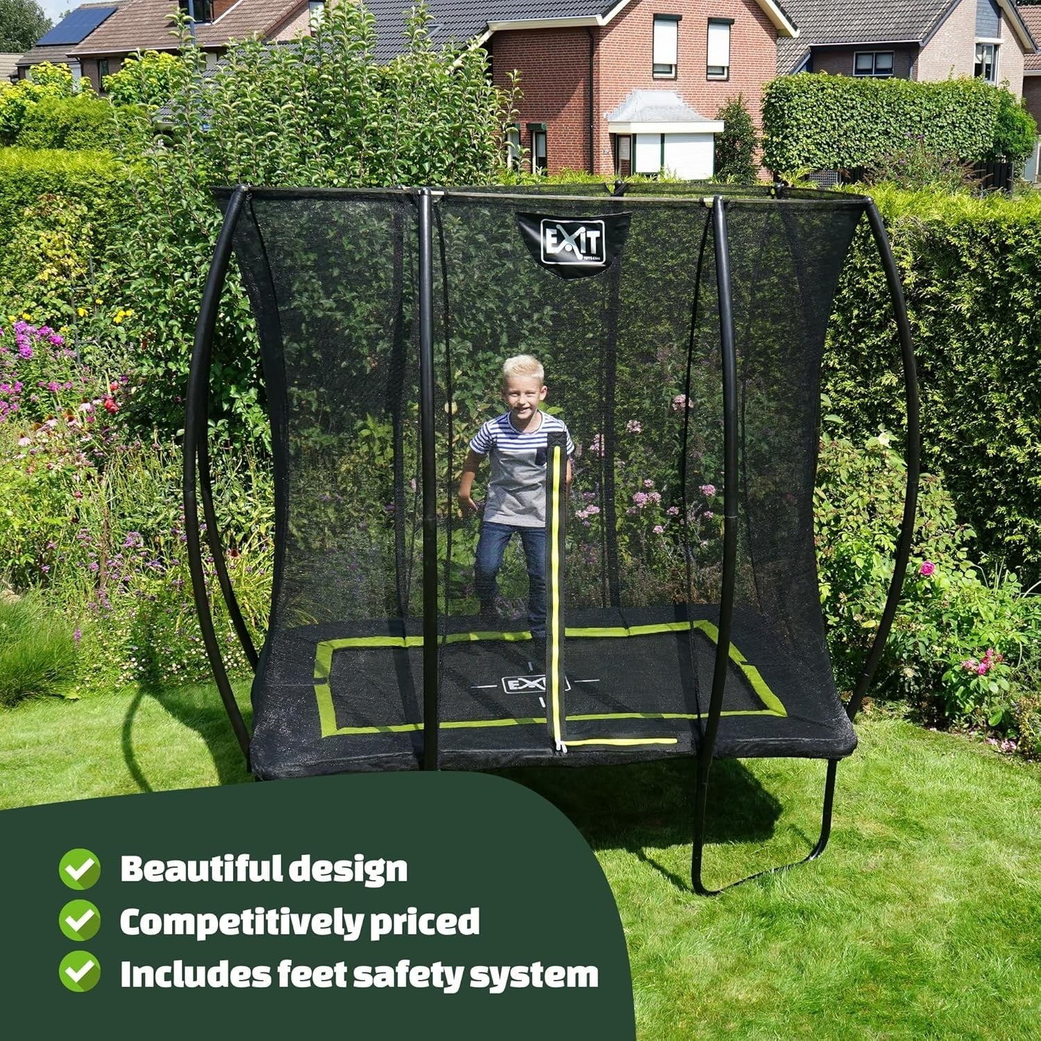 5x7ft Rectangular Trampoline Safety Net Outdoor Kids Youth