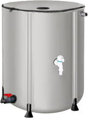 250L Collapsible Garden Water Butt, Portable Rainwater Barrel, Green