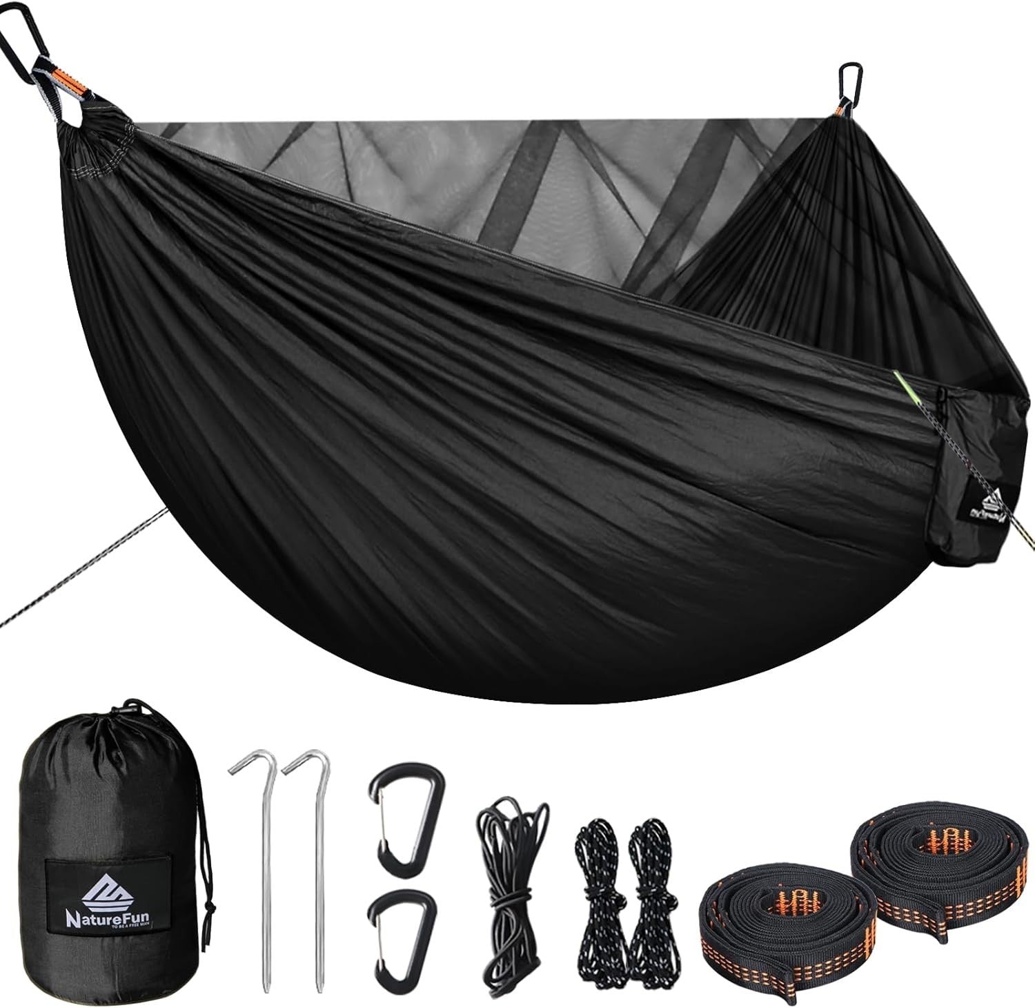 Camping Hammock with Bug Net | 290x140cm | 300kg Capacity | Complete Outdoor Kit