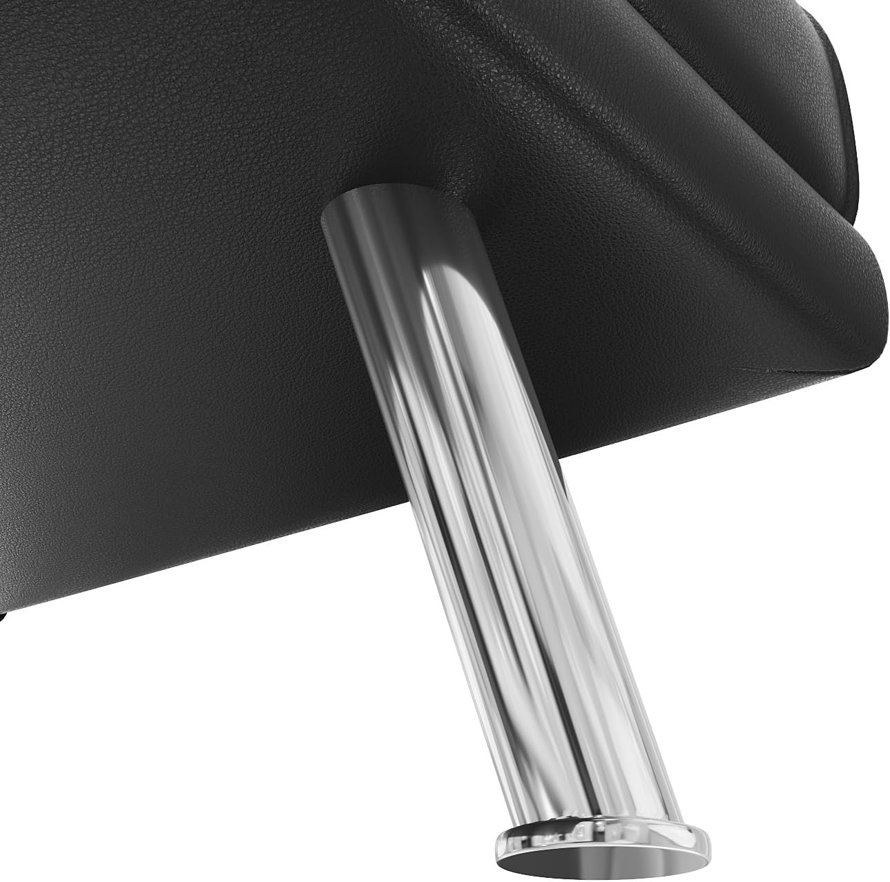 Black Leather 2 Seater Sofa Bed with Cup Holders & Storage, Compact