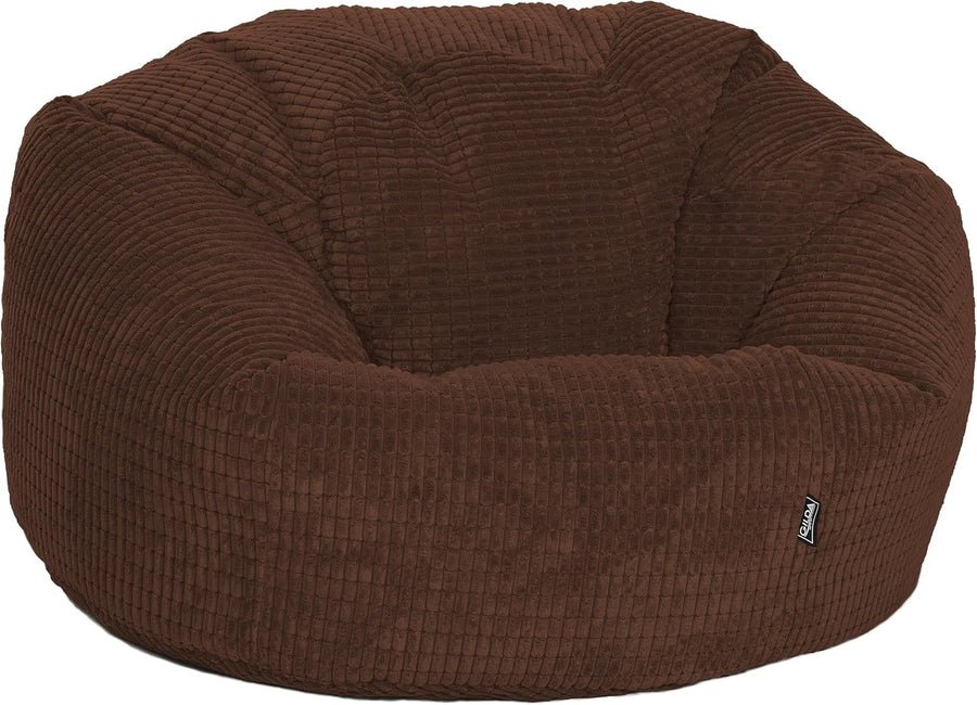 Giant Corduroy Bean Bag Chair Soft Lounger Seat Adult Teen Filled