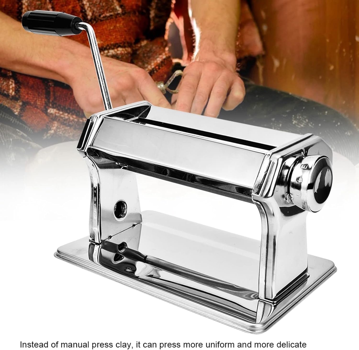Polymer Clay Press Machine Hand Crank Roller 15cm Wide Adjustable DIY