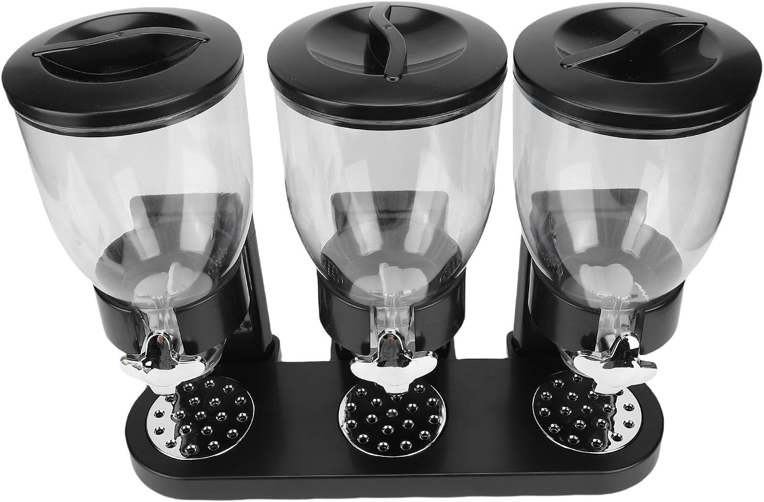 Triple Dry Food Dispenser Cereal Candy Nuts Rice Storage Container