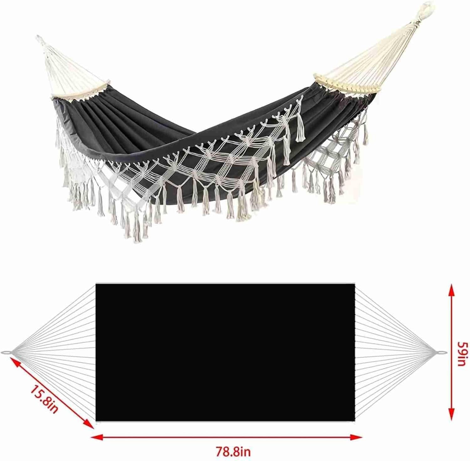 Portable Foldable Hammock for Adults - Canvas, Double Bar Design, 36"x60"