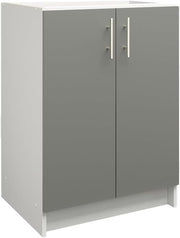 600mm Grey Matt Kitchen Base Cabinet Cupboard Storage Unit Modern