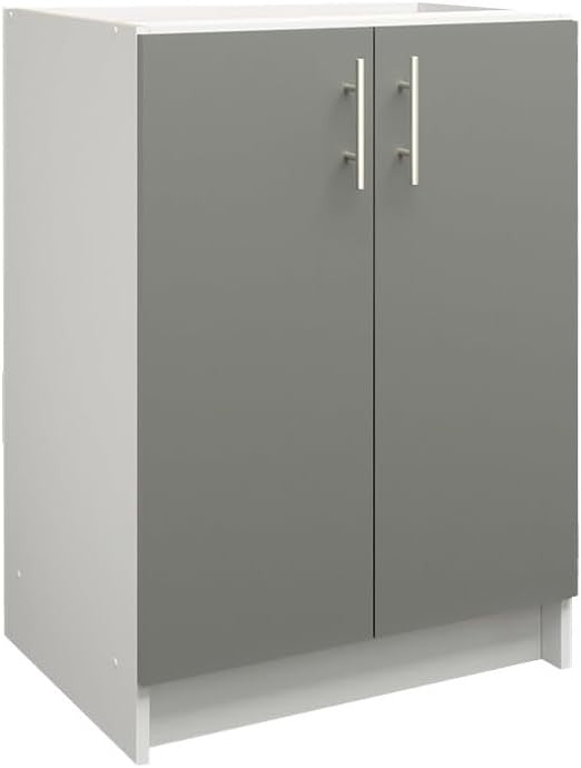600mm Grey Matt Kitchen Base Cabinet Cupboard Storage Unit Modern