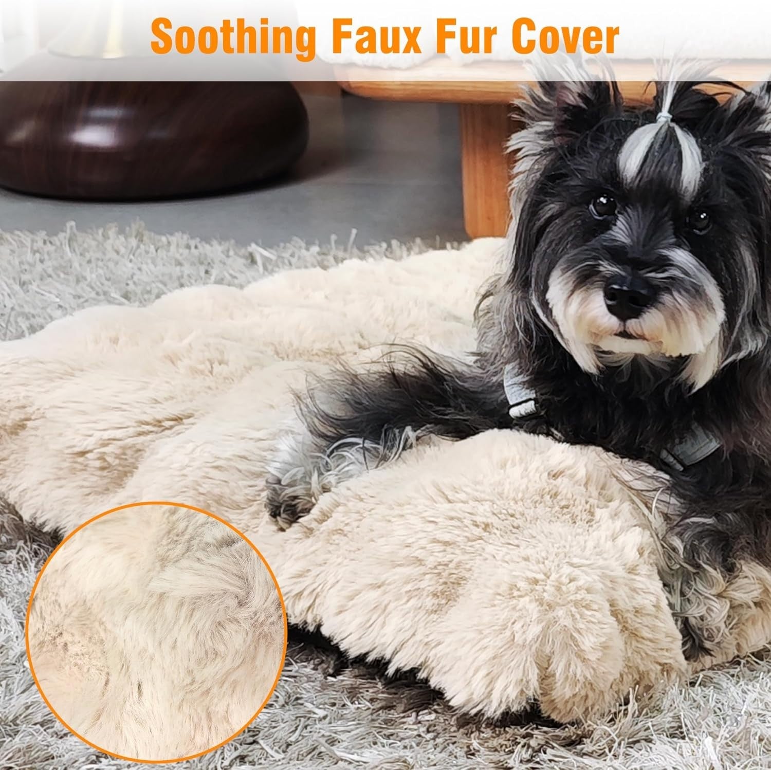 XXXL Calming Dog Crate Mattress 130x110x12cm Washable