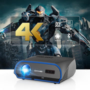 4K Smart Projector 1580 ANSI WiFi 6 Bluetooth Netflix HDR 300"