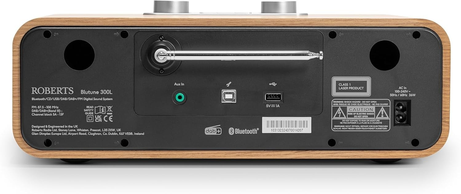 Digital Sound System DAB+ FM CD Player Bluetooth USB Stereo Cherry