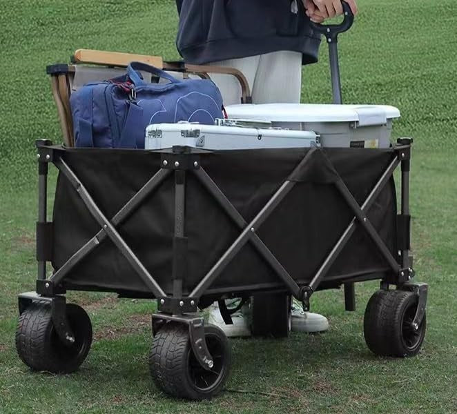 160L Folding Festival Trolley Camping Garden Cart Heavy Duty 120kg