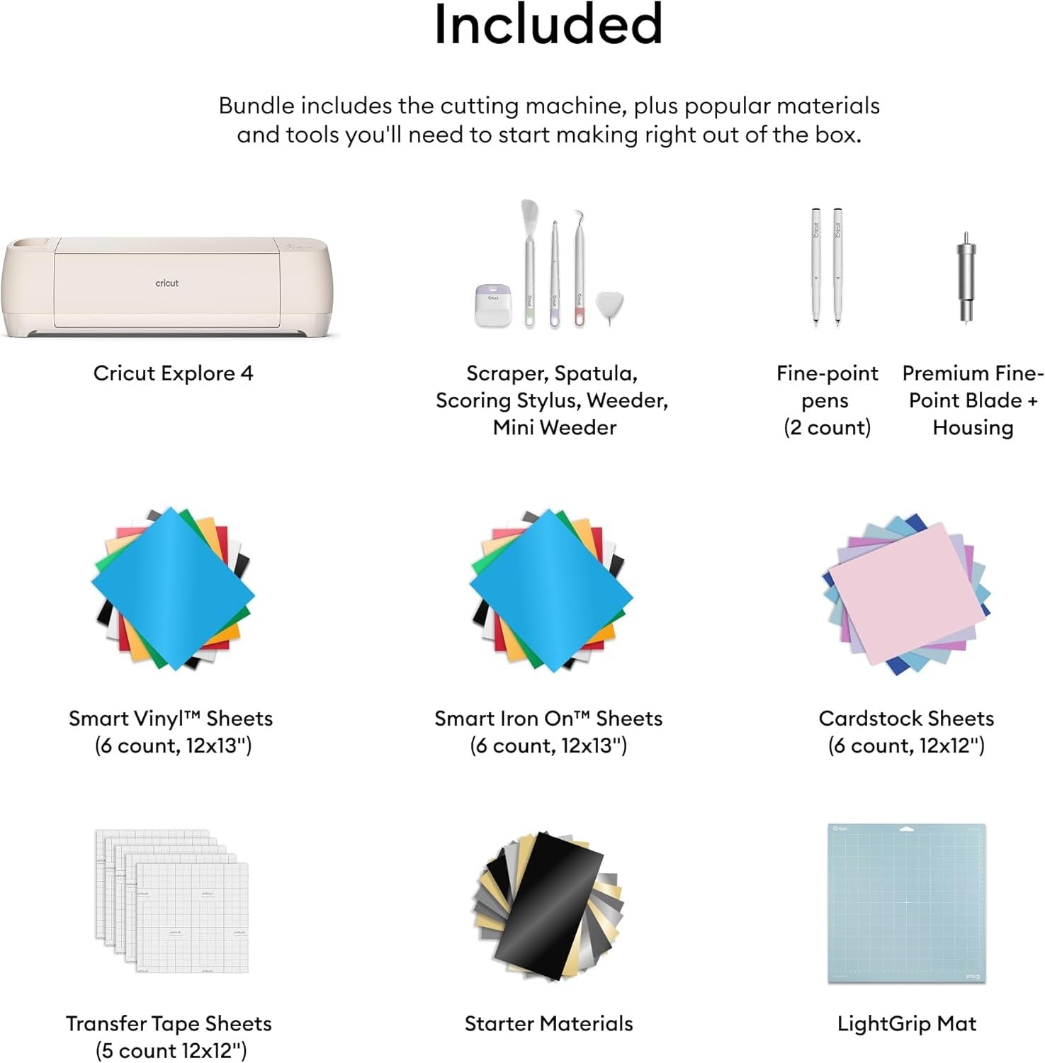 Smart Cutting Machine Bundle Vinyl Iron On Card Making Starter Kit