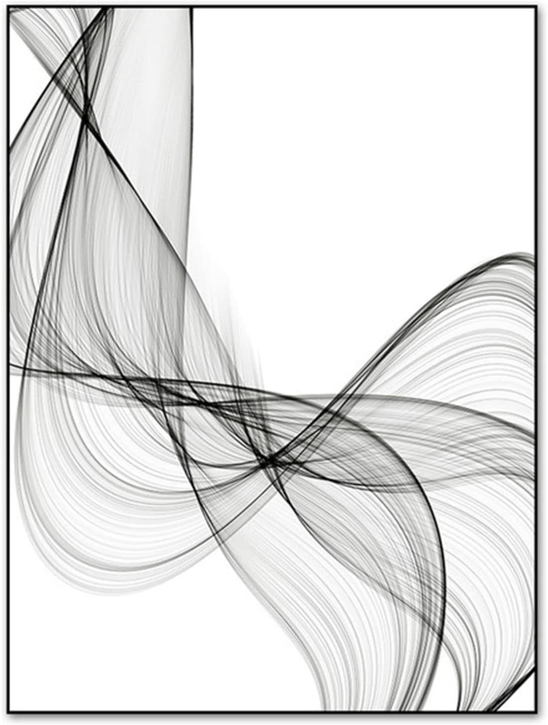 Black White Abstract Line Art Posters 3Pcs 50x70cm
