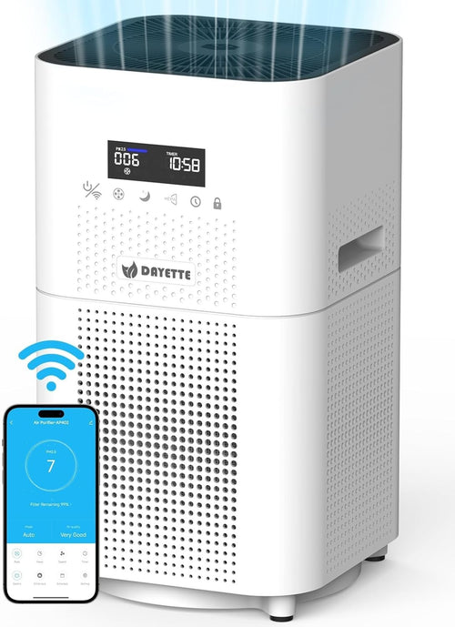 Smart HEPA Air Purifier Large Room 1720ft² WiFi Alexa CADR 400