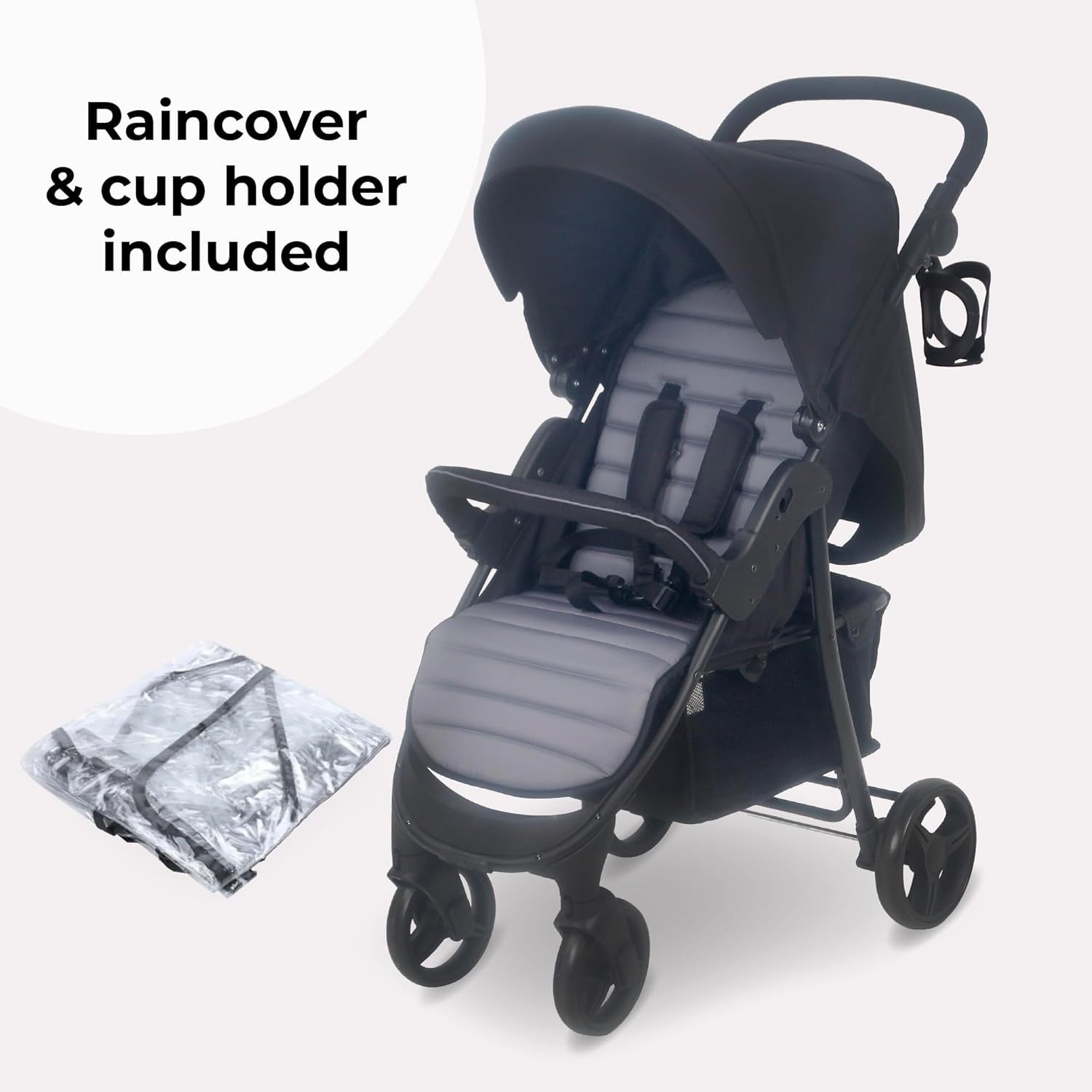 Compact Baby Pushchair from Birth to 4 Years Easy Fold Adjustable Handle 22kg