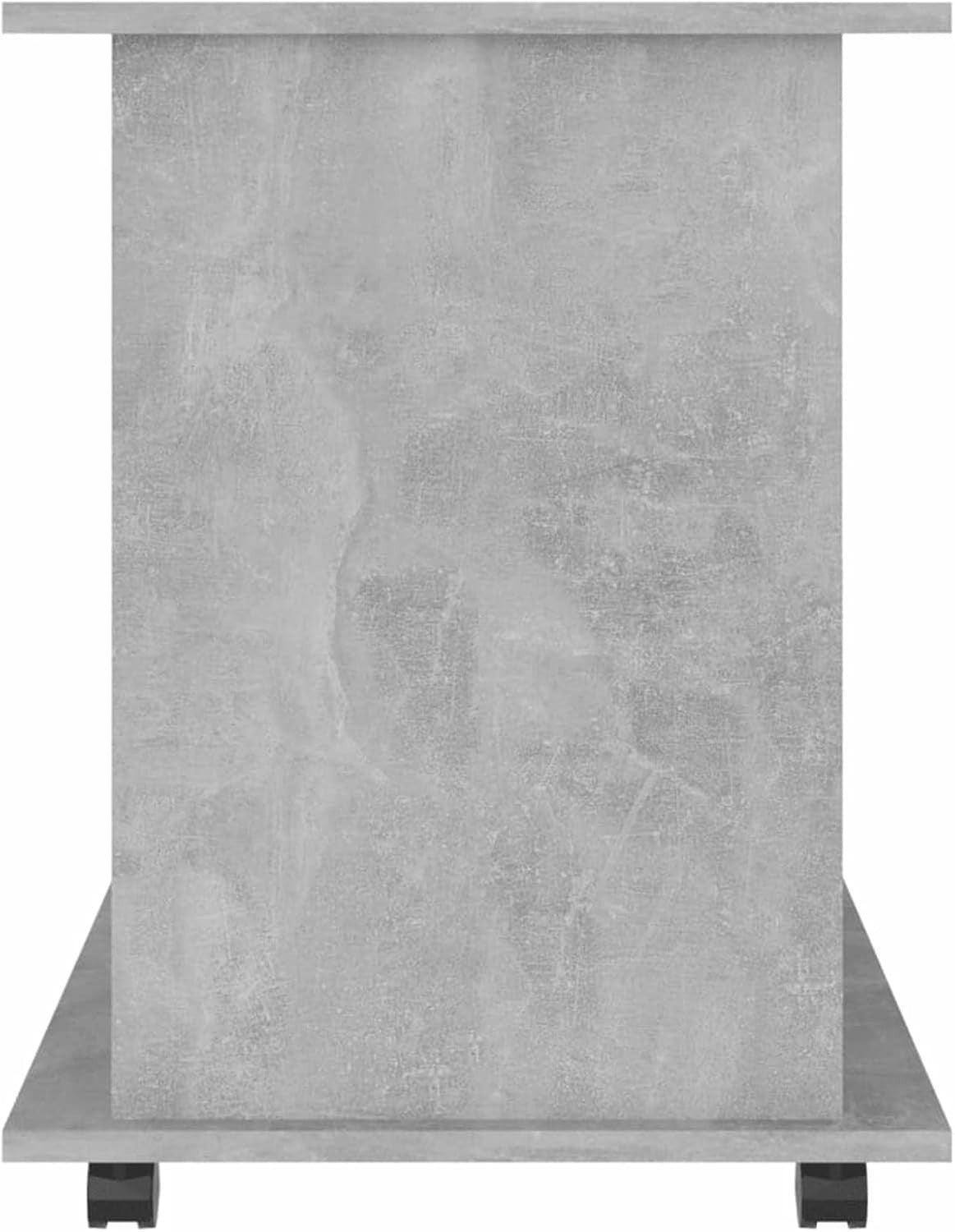 Concrete Grey Rolling File Cabinet Wooden Under Desk Storage Unit