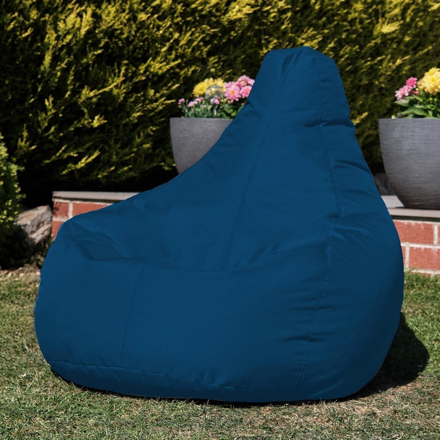 Waterproof Outdoor Bean Bag Chair Teal – Large Recliner Seat Gaming Use
