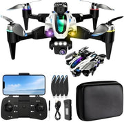 Trendi 4K Dual Camera Foldable Drone Brushless Motor Obstacle Avoidance Black
