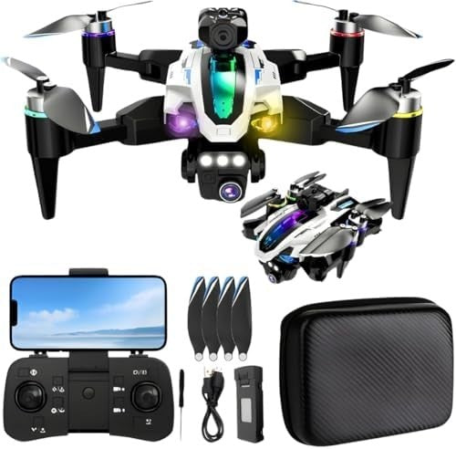 Trendi 4K Dual Camera Foldable Drone Brushless Motor Obstacle Avoidance Black