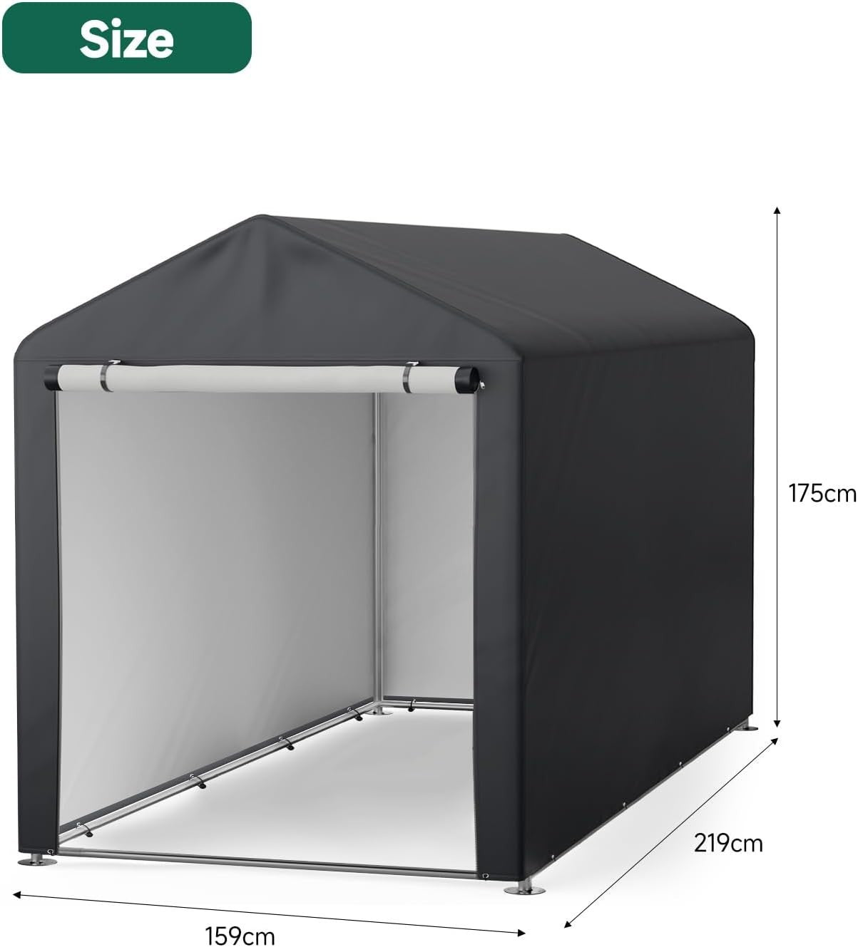 Bike Storage Shed 5x7ft Waterproof Portable Outdoor Garage Motorbike Shelter