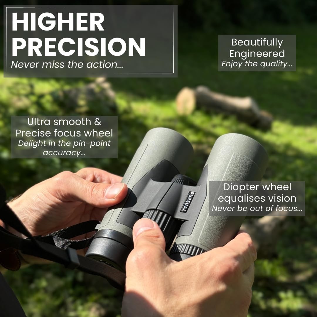 10x42 High Power Waterproof Binoculars Lightweight Clear Bright Outdoor Viewing