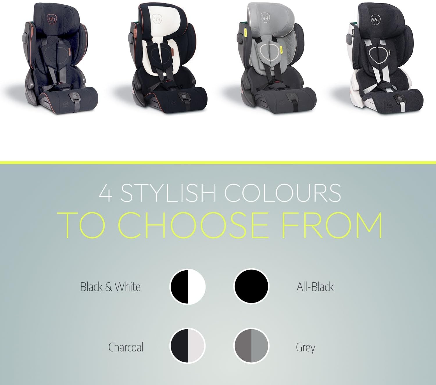 Foldable Toddler Car Seat ISOFIX Travel Compact 15 Months–5 Years