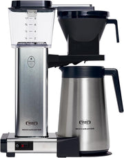 Thermal Drip Coffee Maker 1.25L | Fast Brew, Auto Shut-Off, Polished Silver