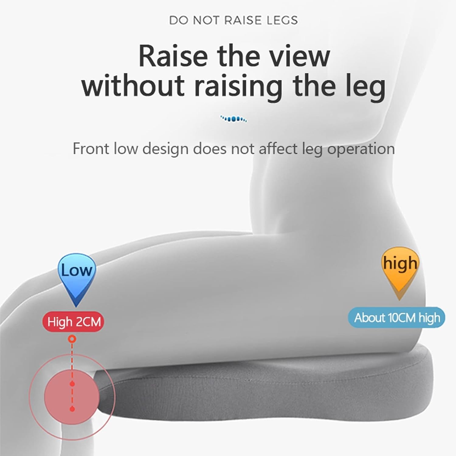 Memory Foam Seat Booster Cushion Height Increase Driving Comfort