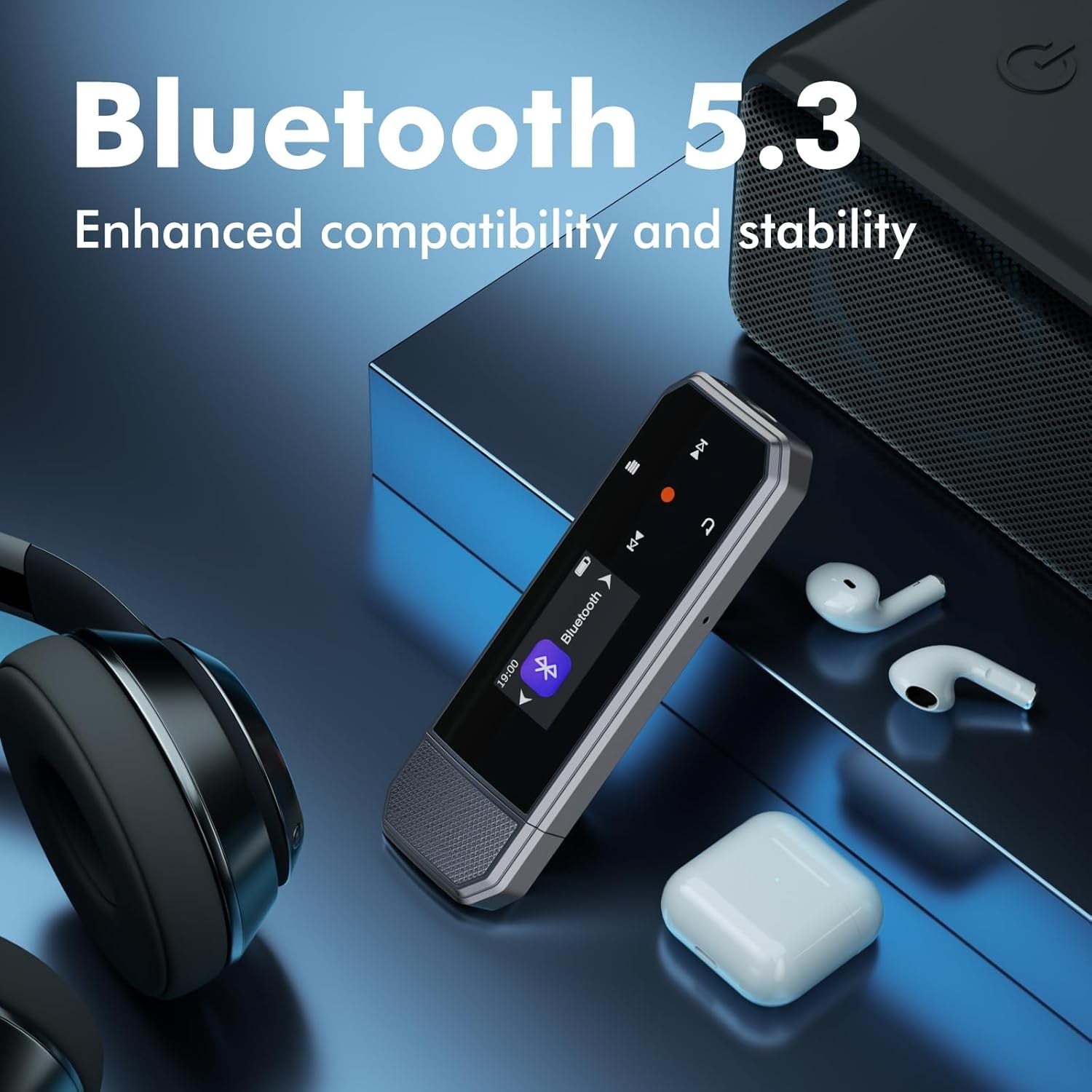 64GB Bluetooth 5.3 MP3 Player FM Radio USB-C Clip Portable Music