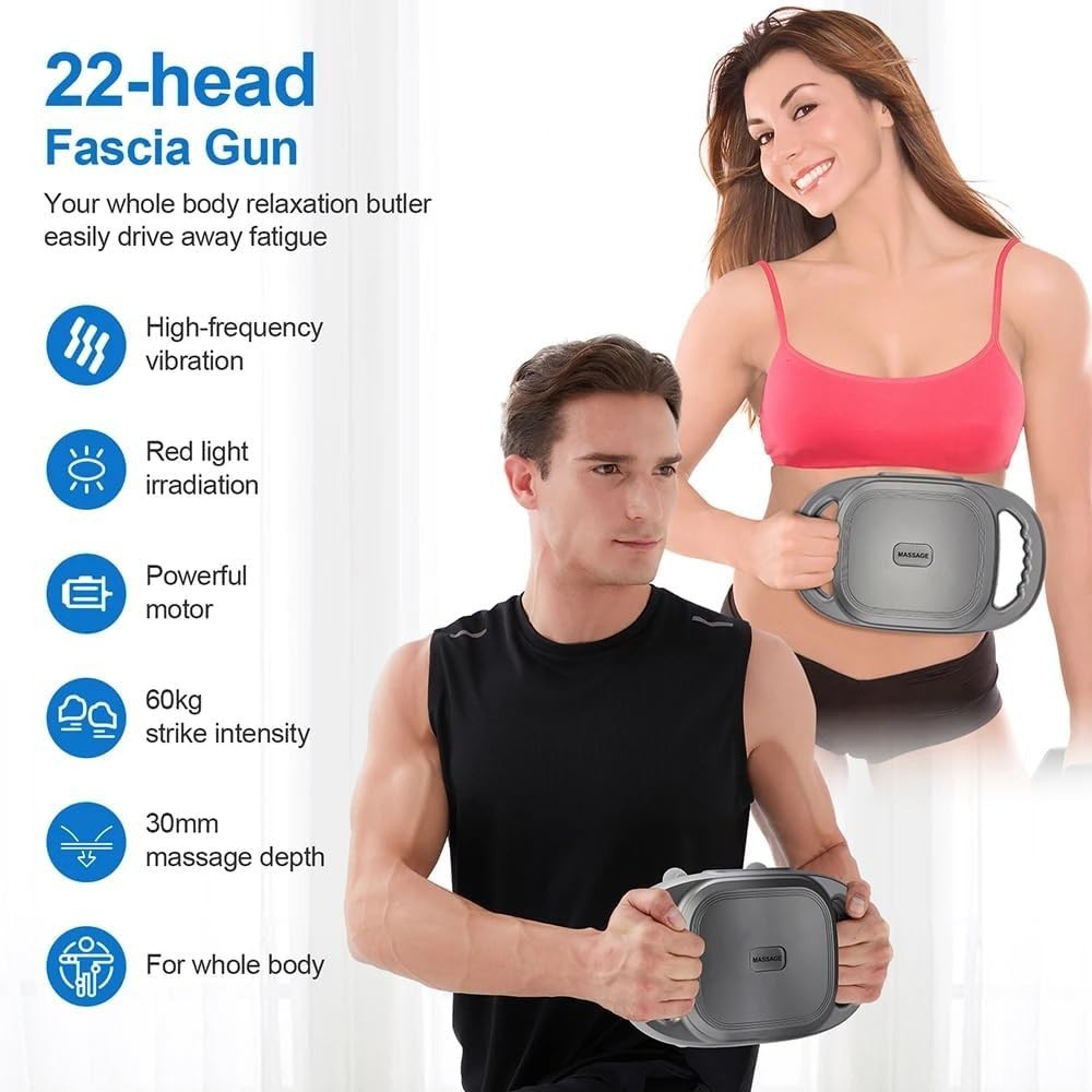 22 Head Deep Tissue Massage Gun Full Body Muscle Relief 9 Modes High Power