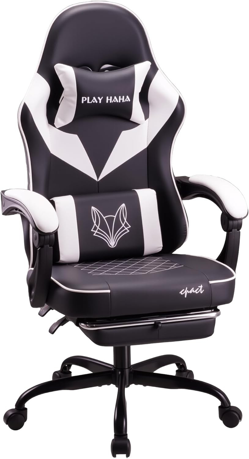 Ergonomic Gaming Chair Reclining PU Leather 150kg Desk Chair