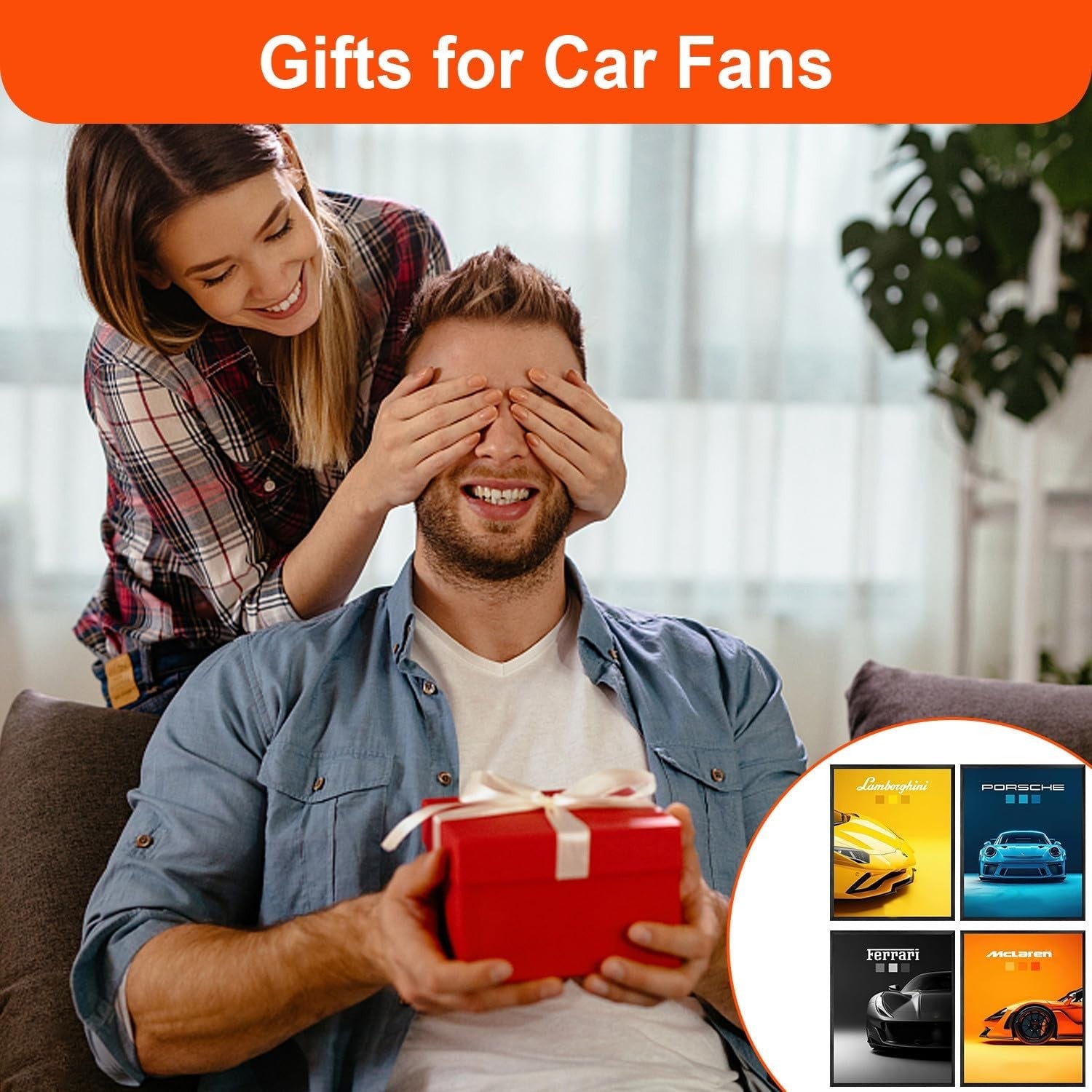 Sports Car Canvas Wall Art Set Modern Racing Prints Man Cave Bedroom Decor