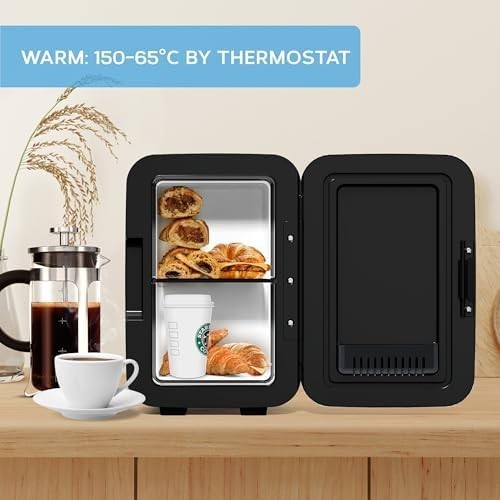 Luxury Skincare Mini Fridge 6L Portable Beauty Cooler Warmer Glass Door