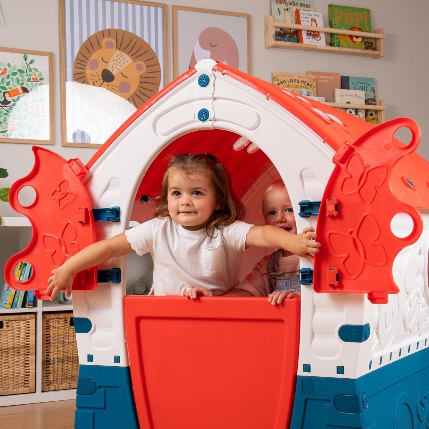 Kids Plastic Playhouse Indoor Outdoor Garden House UV Resistant Age 2+