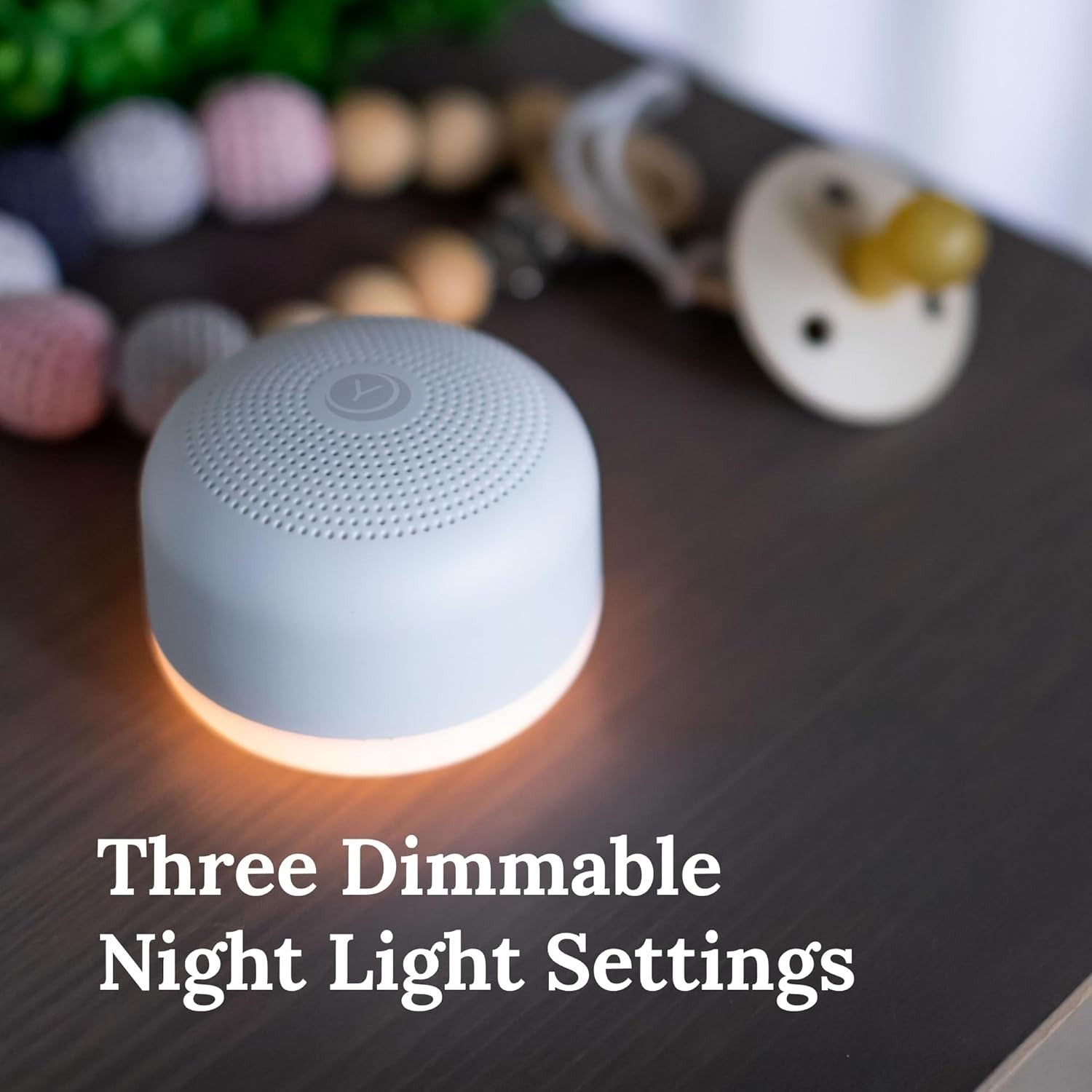 Portable White Noise Machine with 6 Soothing Sounds & Night Light for Travel