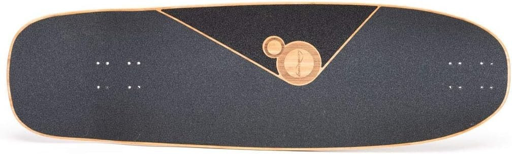 Bamboo Longboard Deck 33.5" × 10" Fibreglass Palm Graphic 70mm Wheels