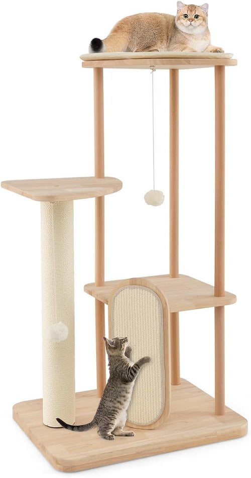 Cat Tree Climbing Tower Indoor with Scratching Posts Multi Level 114cm