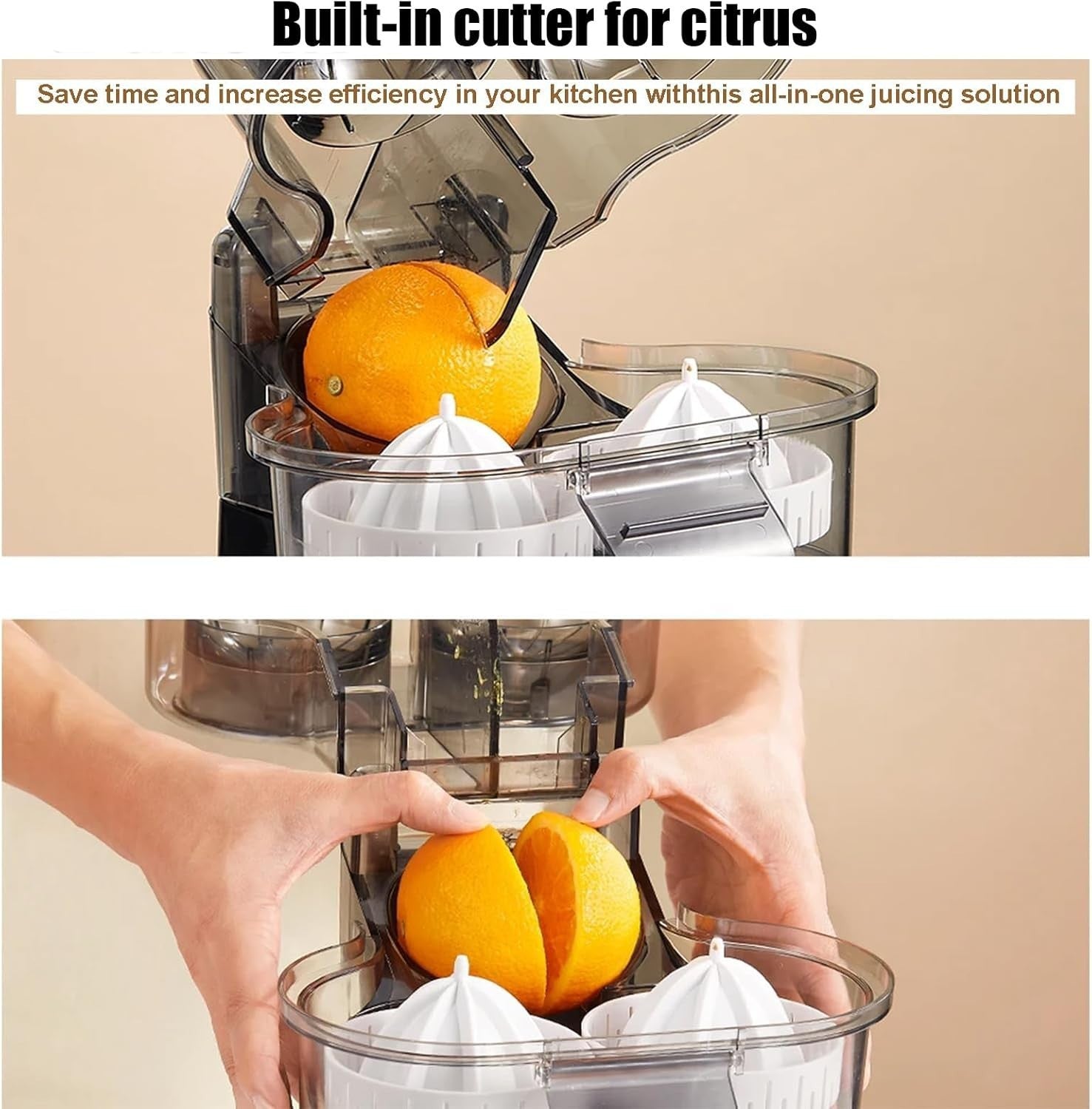 Dual Head Electric Citrus Juicer 100W Fast 18000RPM High Yield 400ml