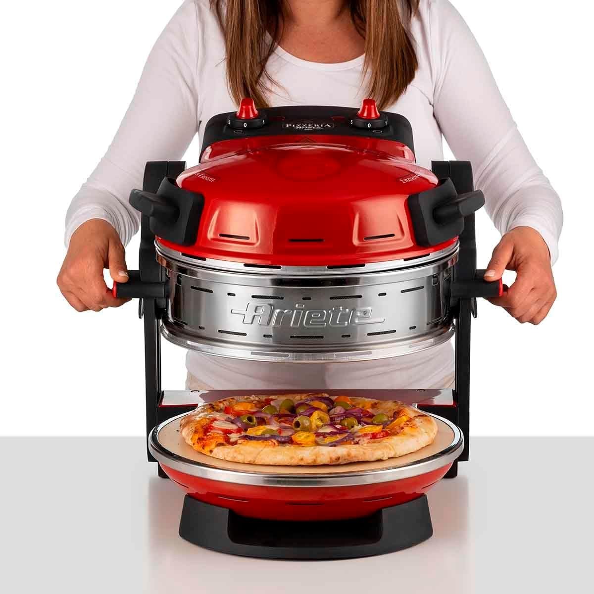 Double Layer Electric Pizza Oven | 400°C Fast Heat 32cm Dual Bake Plates