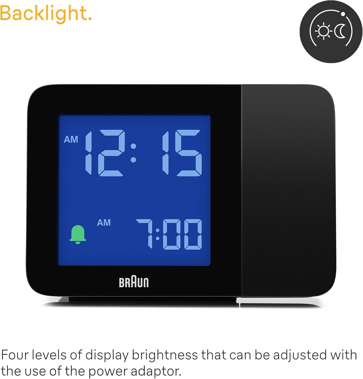 Projection Alarm Clock Ceiling Display Negative LCD Backlight Quick Set