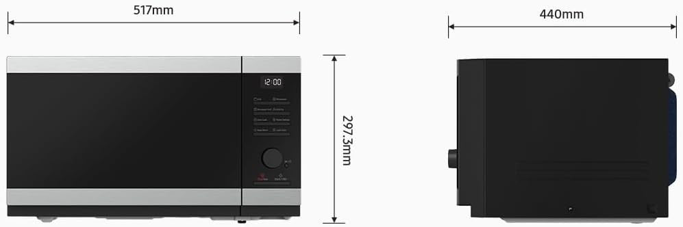 32L Microwave 1000W Stainless Steel Push Button Control