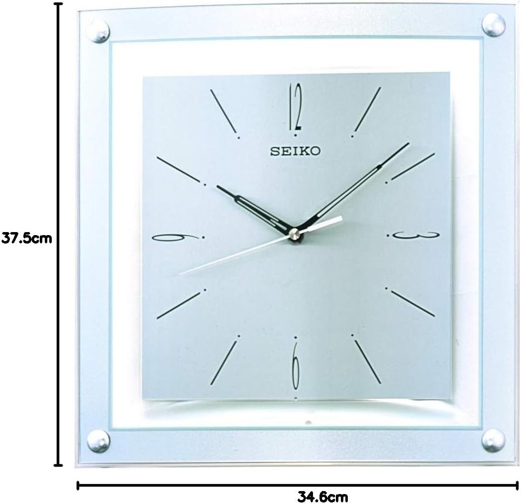 Silent Wall Clock Modern Silver | Stylish Quiet Sweep Office Decor
