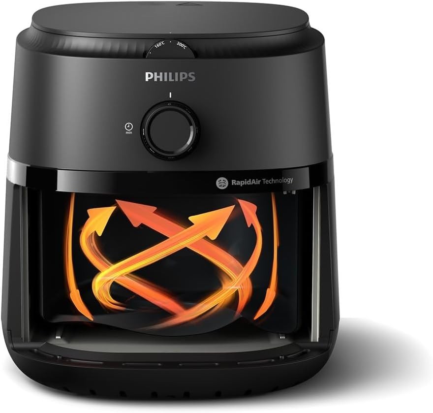 Oil Free Air Fryer 4.2L 1500W Black Countertop Fast Cooking