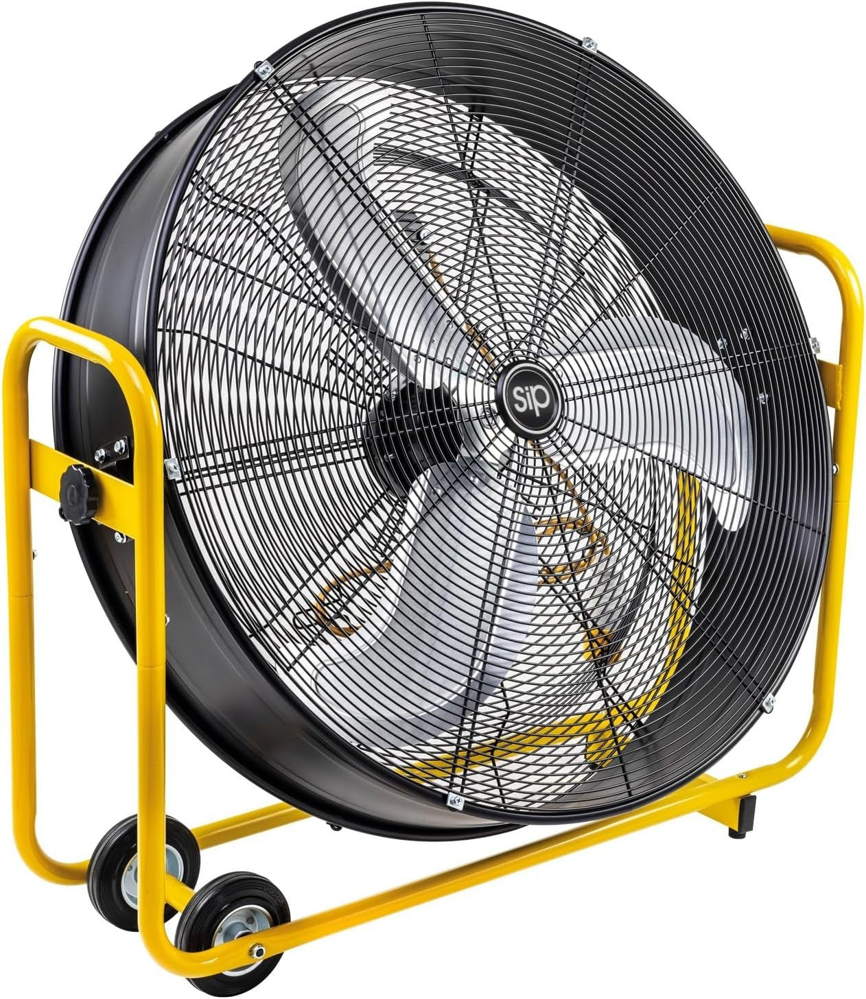 30" Heavy Duty Drum Fan – 2-Speed Industrial Floor Cooling Wheels & Adjust Tilt