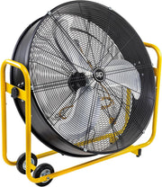 30" Heavy Duty Drum Fan – 2-Speed Industrial Floor Cooling Wheels & Adjust Tilt