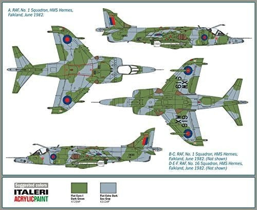 Harrier GR.3 1:72 Scale Detailed Military Jet Model Kit Adult Collector